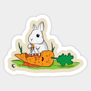 Halloween Rabbit Carrot Sticker